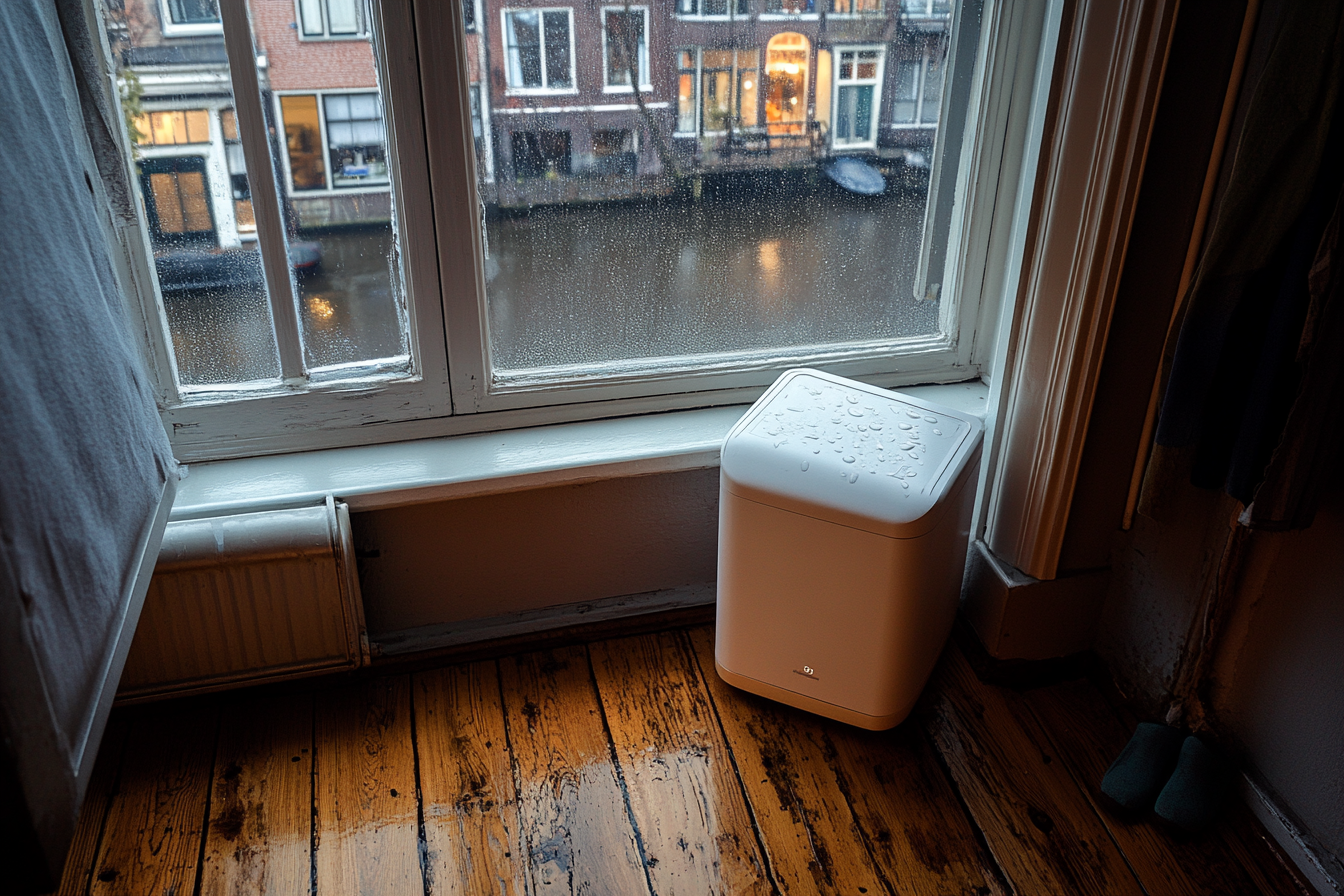 remon8065 a compact dehumidifier running in the corner of a s 0a31a32f c1c0 49ac ac37 07a995ef52b1 0